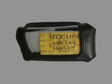 Чехол на сигнализацию ALLIGATOR S-800/S-825/S-850/S-875 кобура на подложке с кнопкой,черная кожа