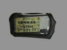Чехол на сигнализацию CENMAX vigilant ST-5/ST-10 кобура на подложке с кнопкой,черная кожа