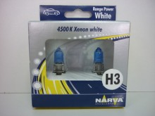  H3 (55) PK22s RANGE POWER WHITE 4500K (2) 12V NARVA /1/10 NEW,N-98516RPW2