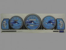 Вставка в панель приборов для Газель, Соболь (5 приборов с 2003г.), дельфины