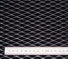 Сетка алюминиевая крупная ячея(ромб) 25см,серебристая