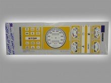Вставка в панель приборов для ВАЗ 2108 - 099 (низкая панель), желтая